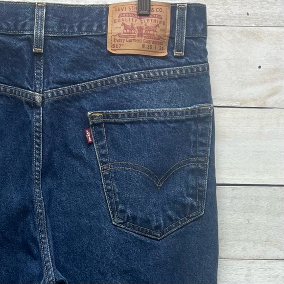 Levis 517 Jeans‎ Mens 36x34 Blue Boot Cut Western Cowboy Workwear - Picture 3 of 13